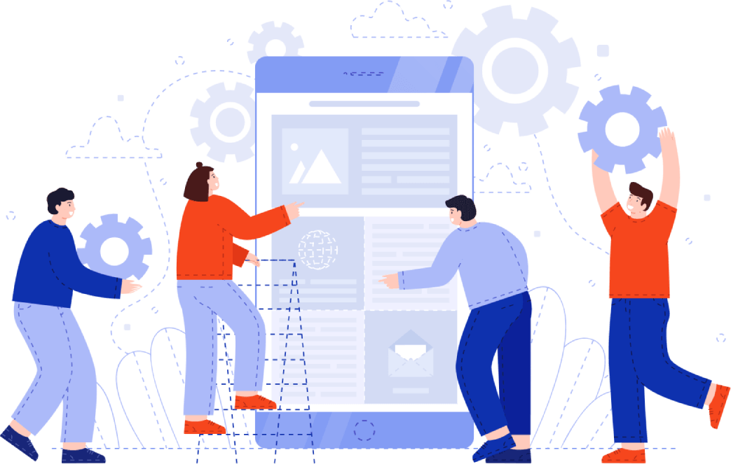 Illustration showing various procurement features including cost efficiency and global reach